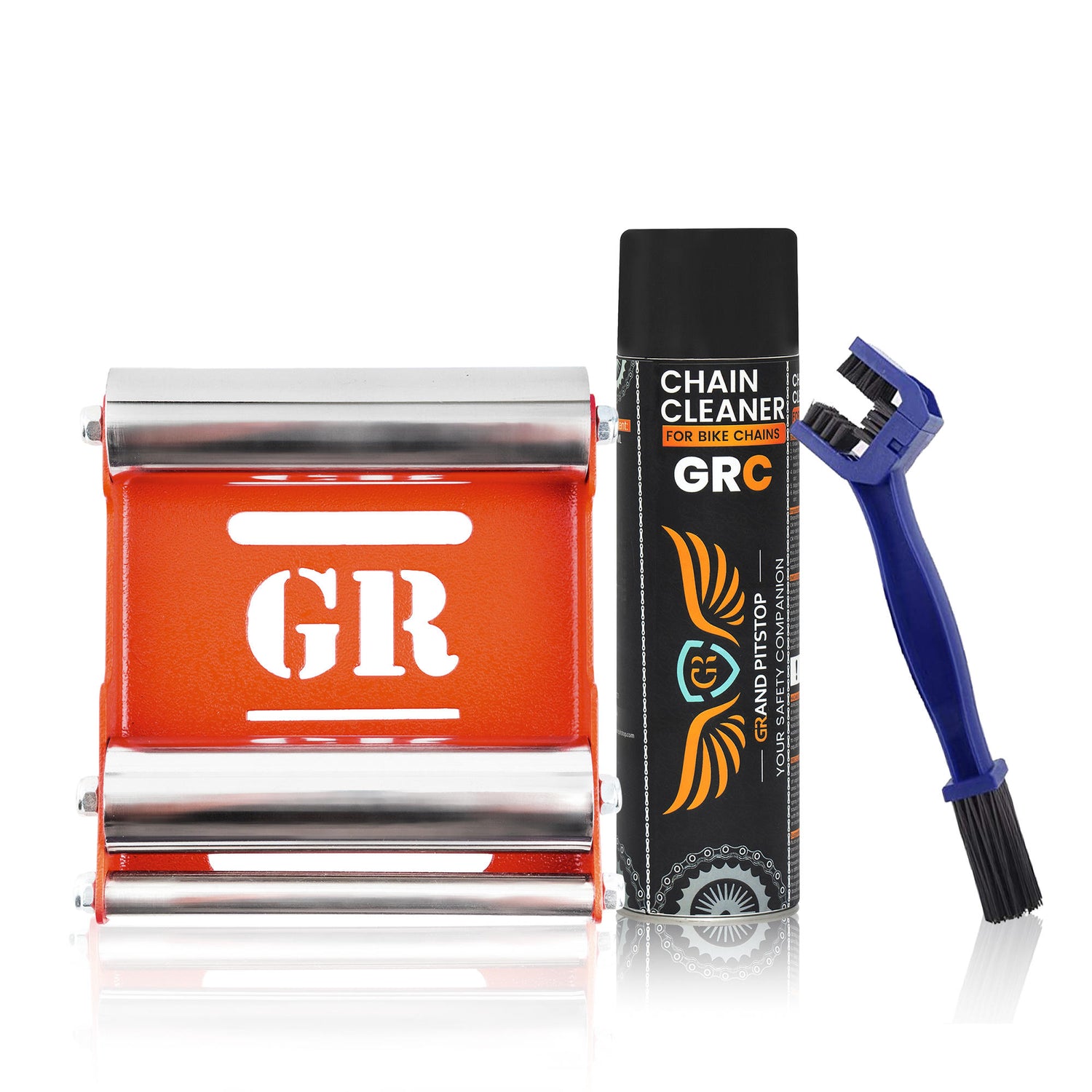 Combo of Chain Cleaning Brush & GR Chain Cleaner-500ml & GRoller Medium