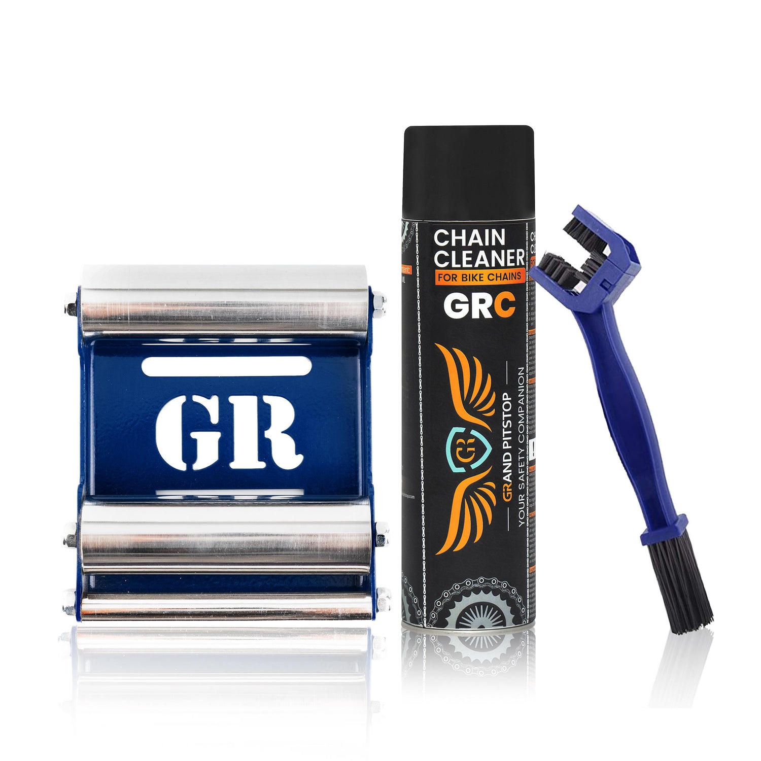 Combo of Chain Cleaning Brush & GR Chain Cleaner-500ml & GRoller Small