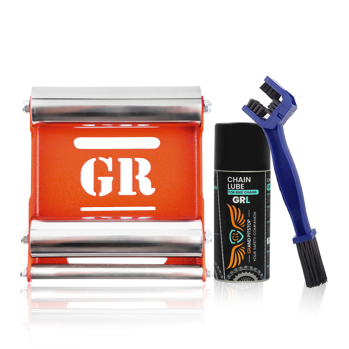 Combo of Chain Cleaning Brush & GR Chain Lube-160ml & GRoller Medium