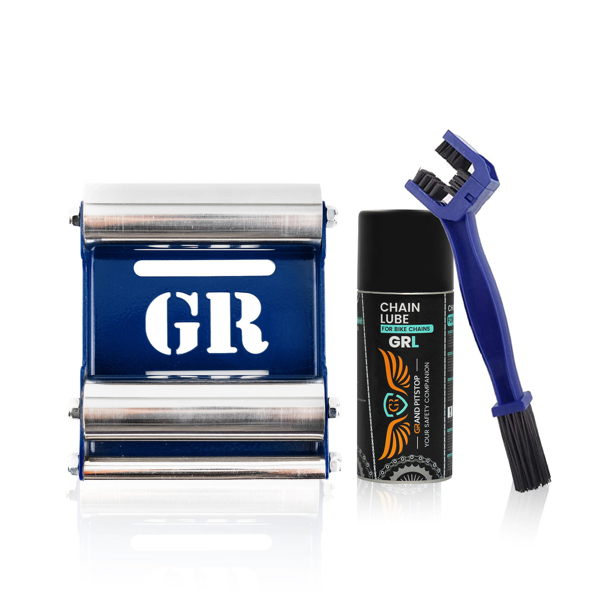 Combo of Chain Cleaning Brush & GR Chain Lube-160ml & GRoller Small