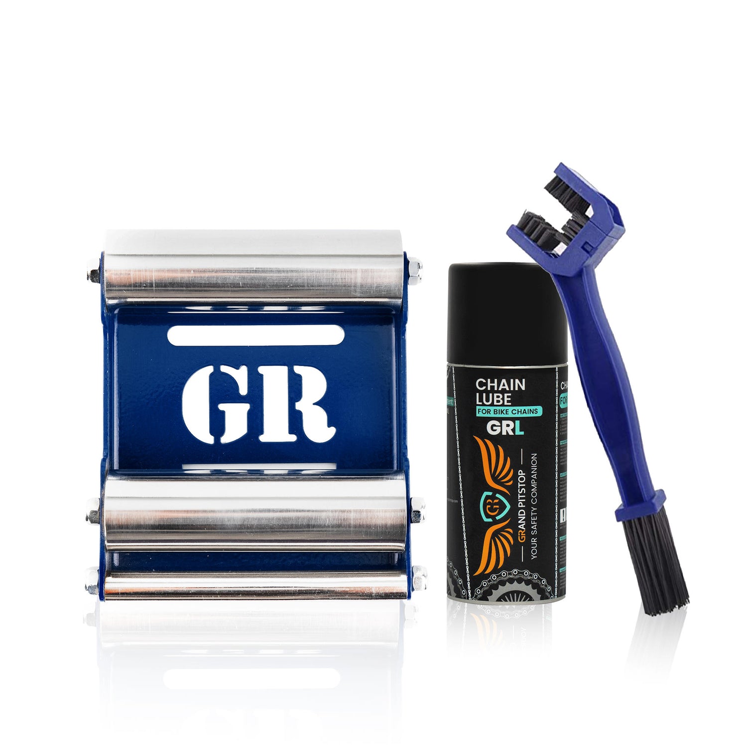 Combo of Chain Cleaning Brush & GR Chain Lube-160ml & GRoller Small