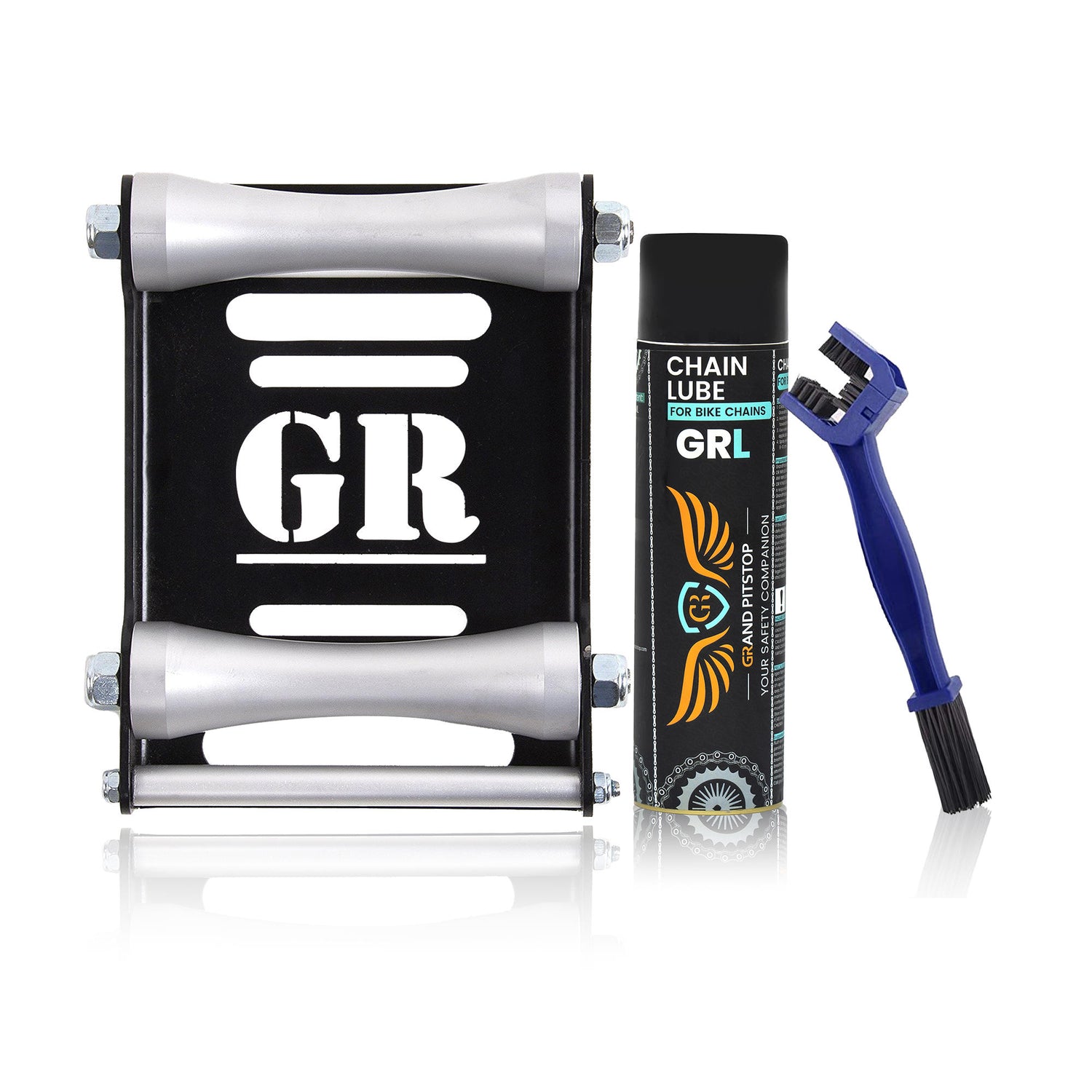 Combo of Chain Cleaning Brush & GR Chain Lube-500ml & GRoller Large