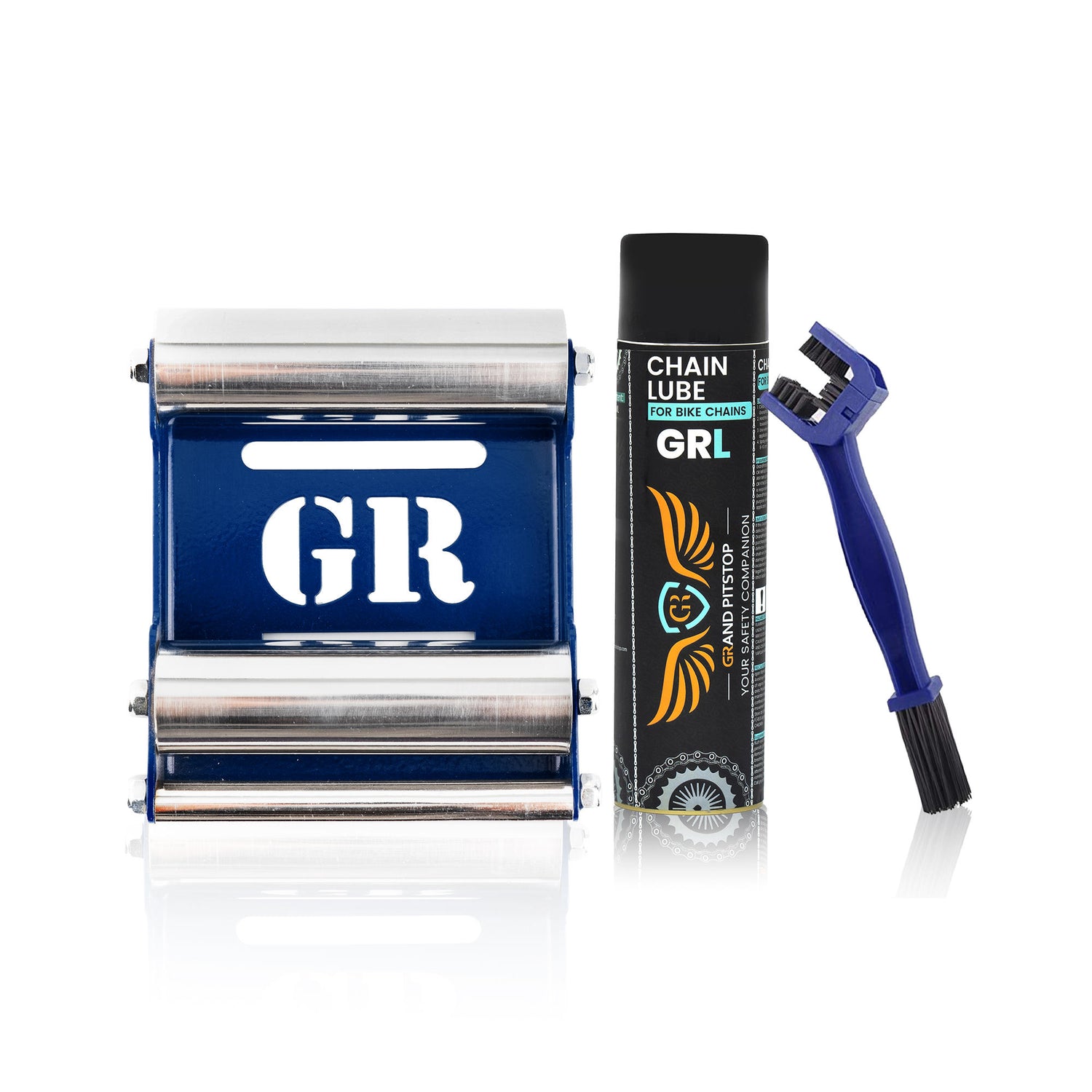 Combo of Chain Cleaning Brush & GR Chain Lube-500ml & GRoller Small