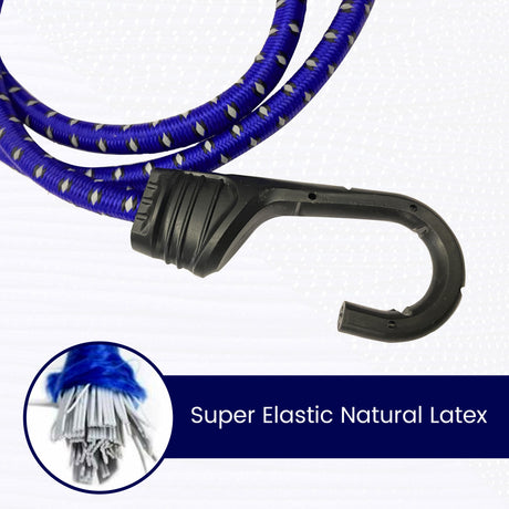 Reflecting Bungee Cord (36Inch) - Set Of 2 - Blue