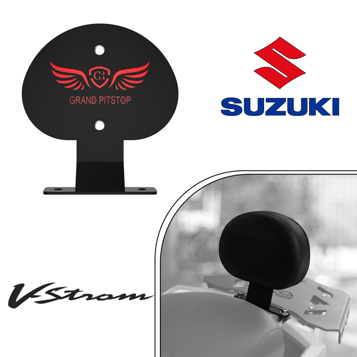 Backrest Stand for SUZUKI V-Strom - Black