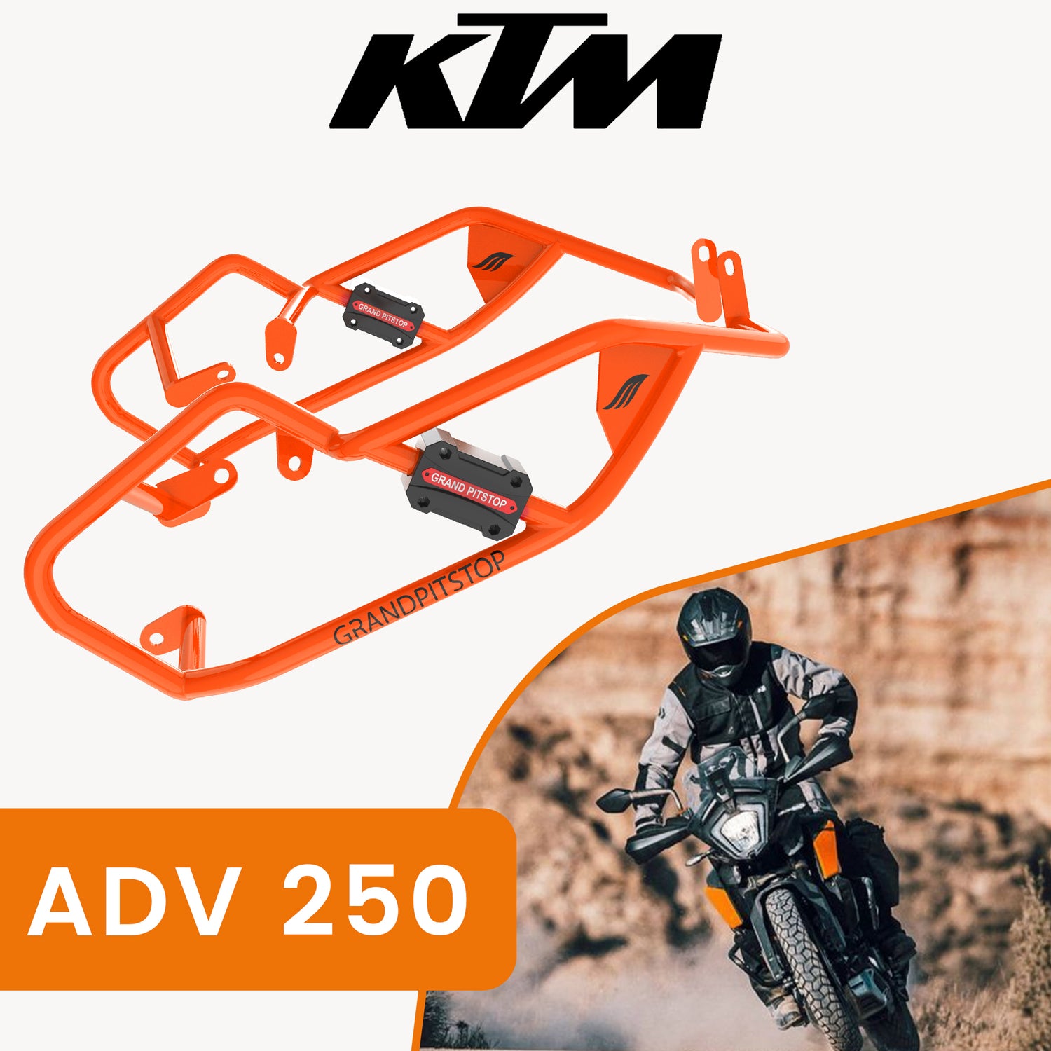 Crash Guard (Pair) for KTM 250 Adventure - Orange
