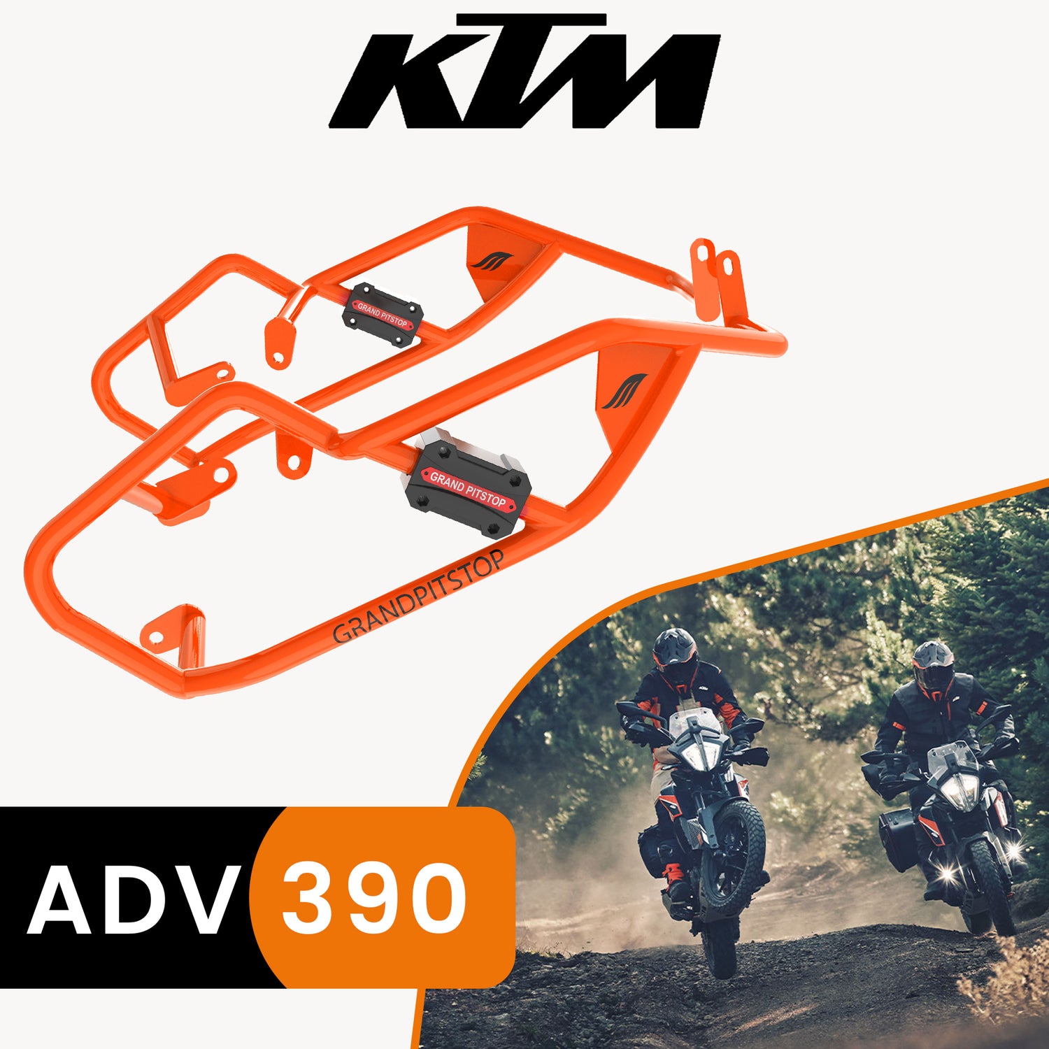 Crash Guard (Pair) for KTM 390 Adventure - Orange
