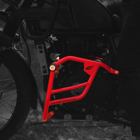 Crash Guard With Slider For Royal Enfield Himalayan - Red