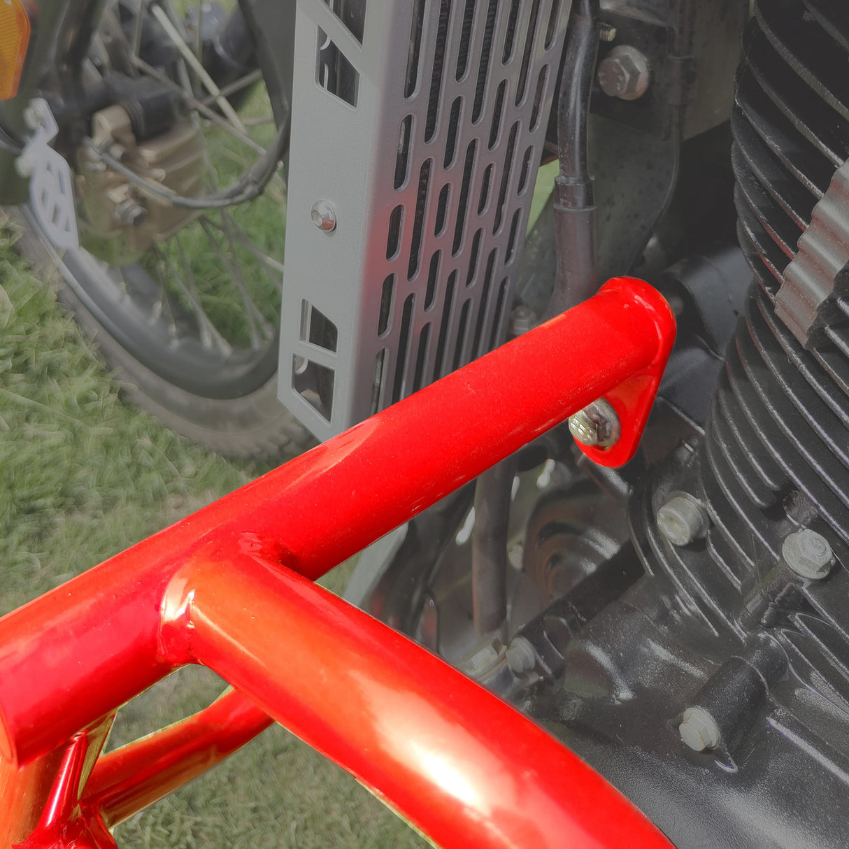 Crash Guard With Slider For Royal Enfield Himalayan - Red