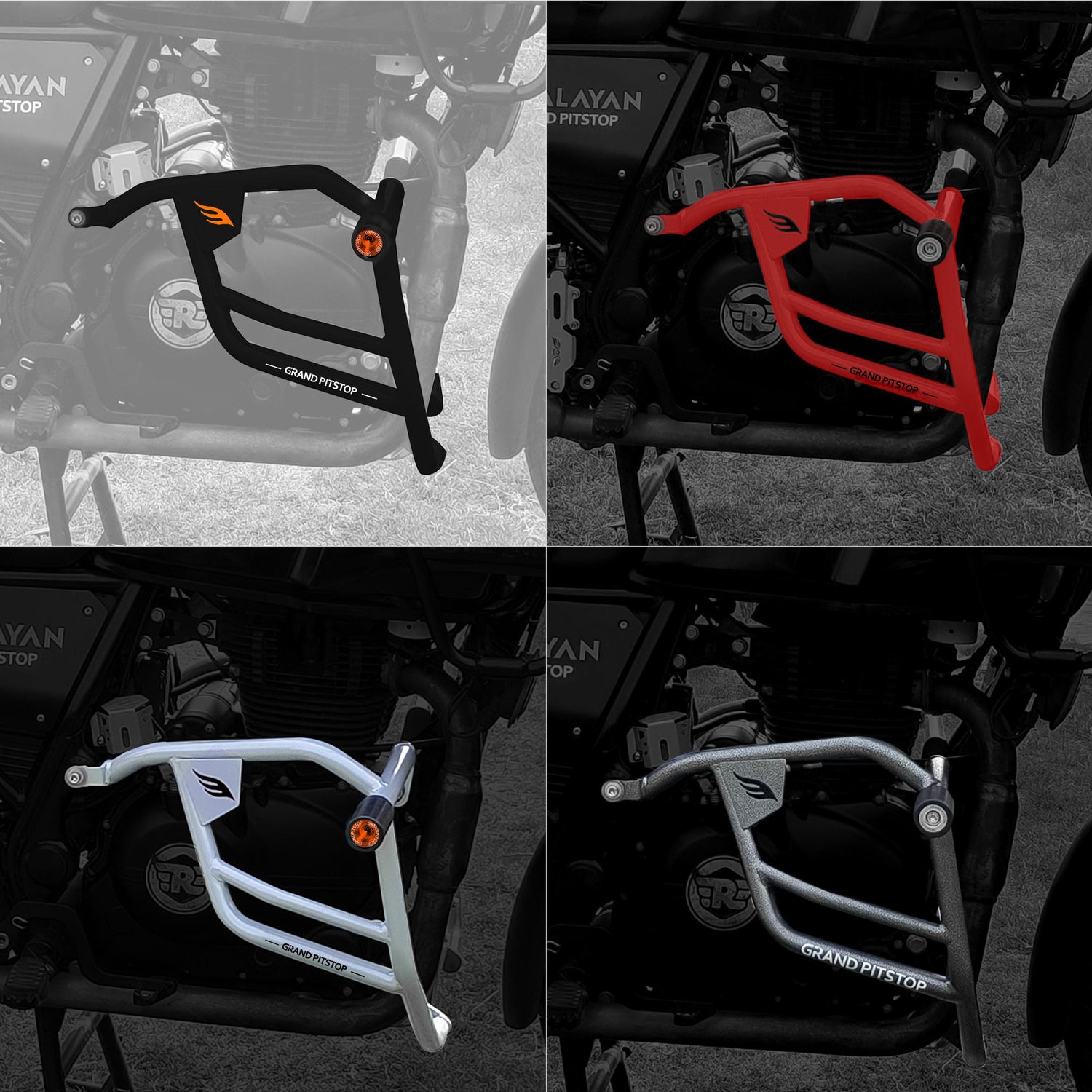 Crash Guard (Pair) for Royal Enfield Scram 411 - Red