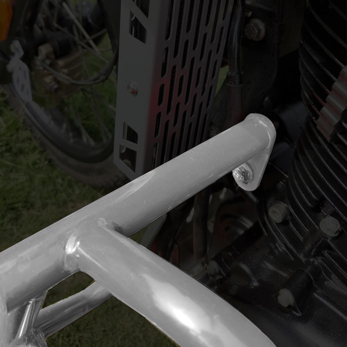 Crash Guard With Slider For Royal Enfield Himalayan - Silver