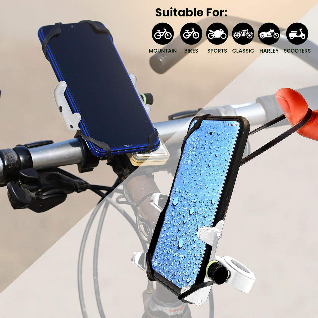 Claw Grip Aluminium Mobile Holder Mount - Silver