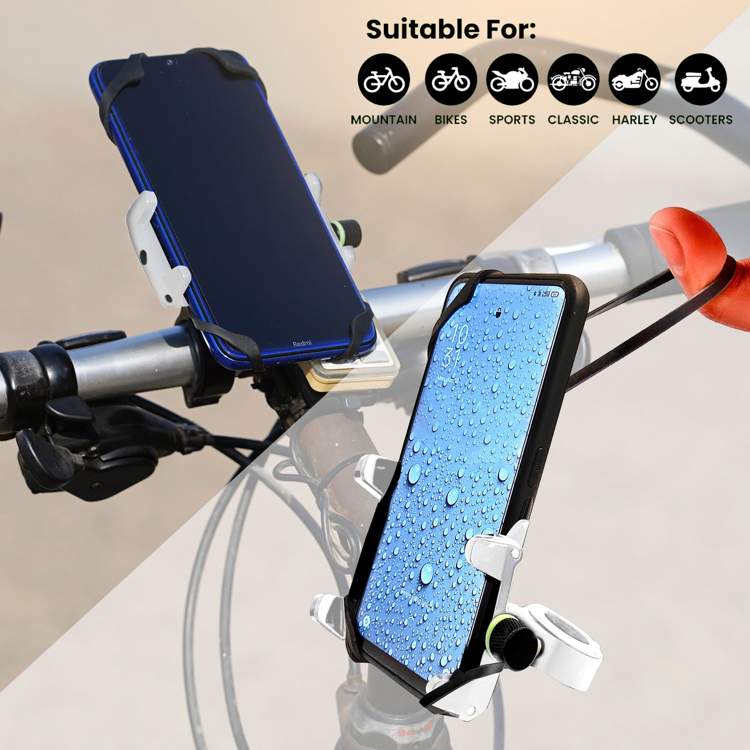 Claw Grip Aluminium Mobile Holder Mount - Silver