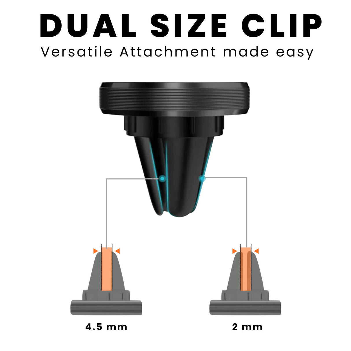 Universal Magnetic Air Vent Mount Car Mobile Holder - Black