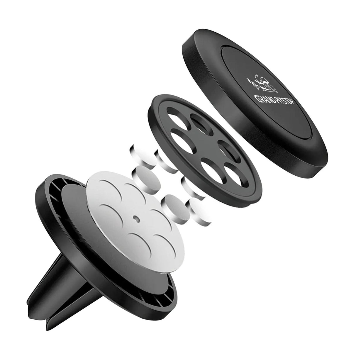 Universal Magnetic Air Vent Mount Car Mobile Holder (Set of 2) - Black