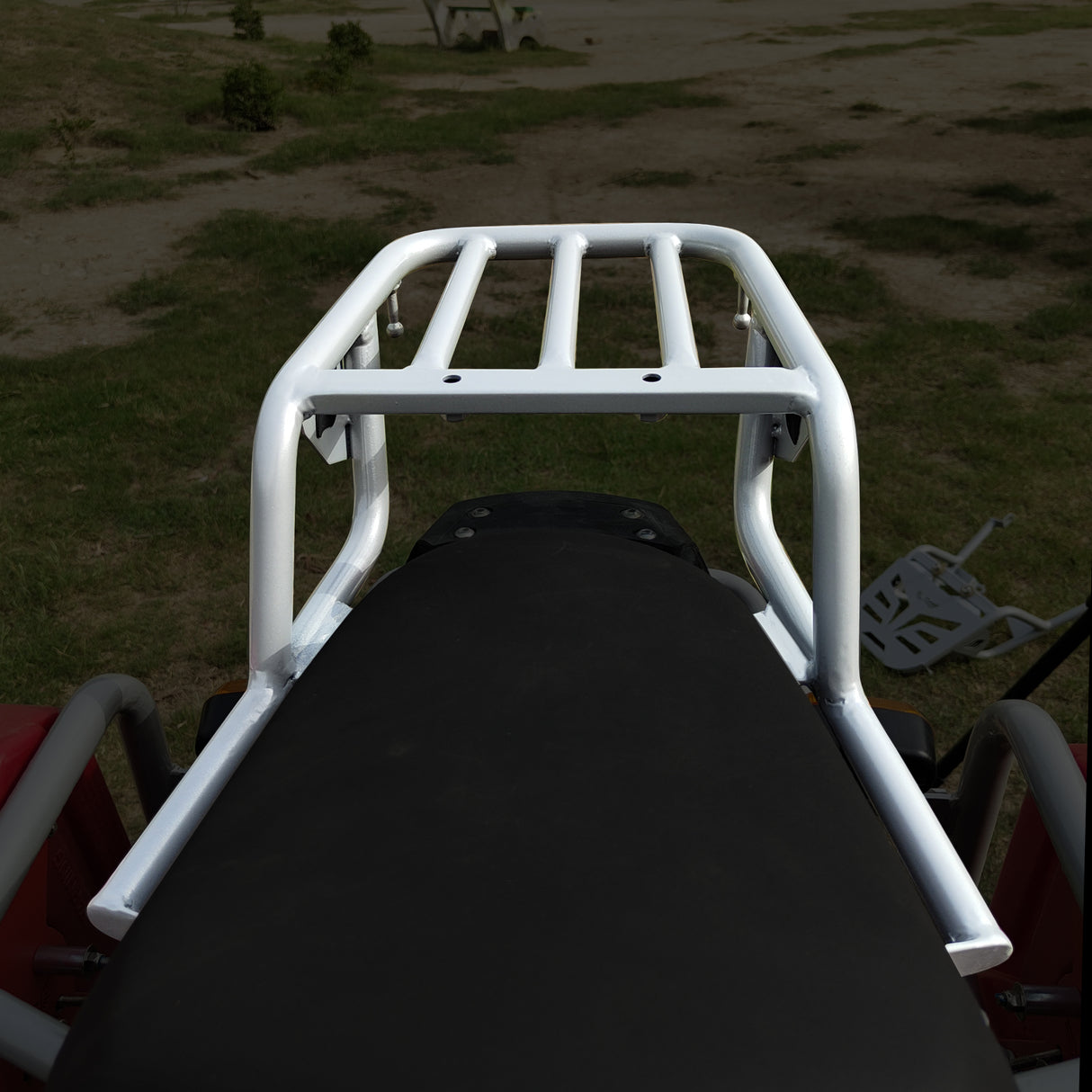 Extended Top Rack Without Plate for Royal Enfield Scram 411 - Silver