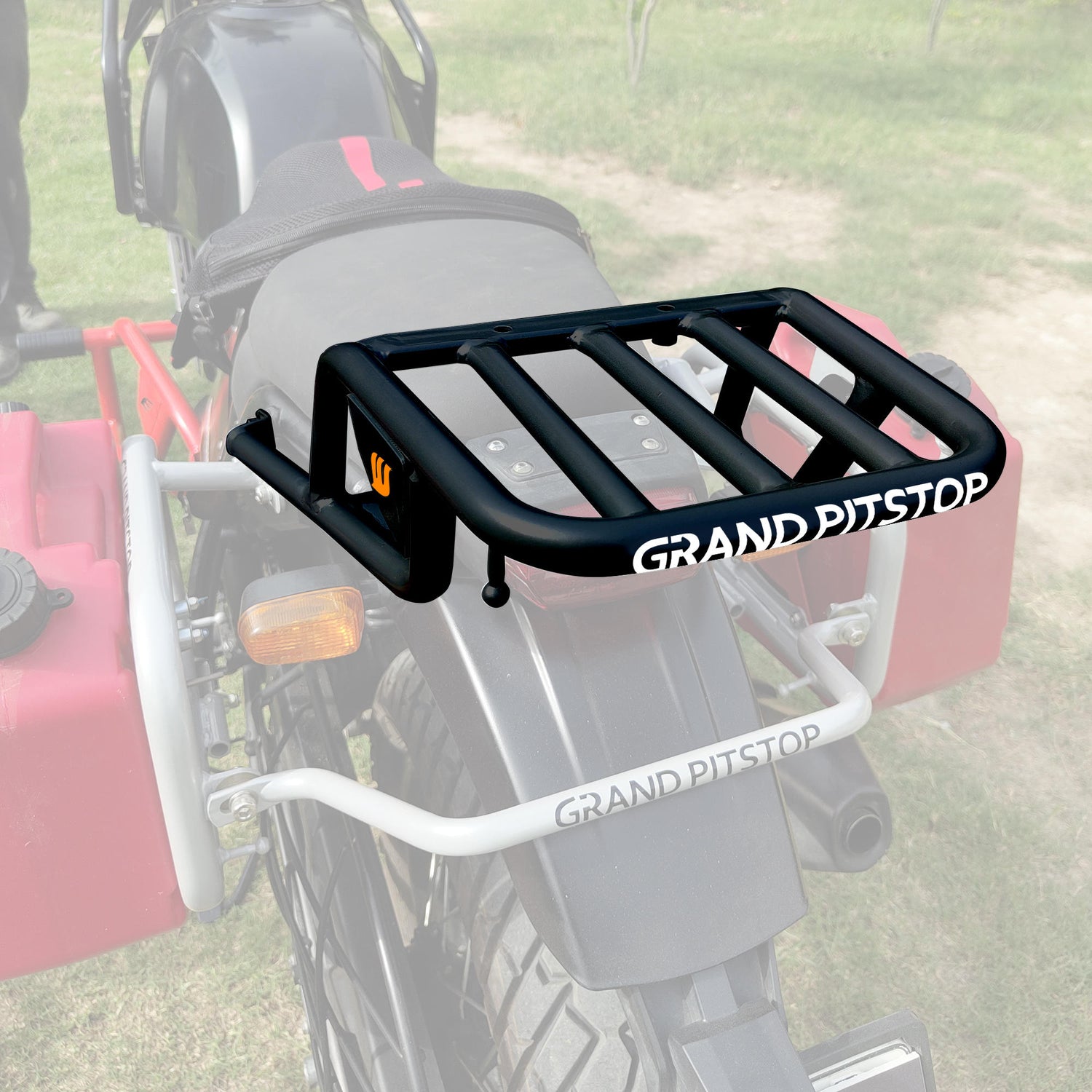 Extended Top Rack Carrier Without Plate for Royal Enfield Himalayan (Compatible with Pillion Seat Backrest) - Black