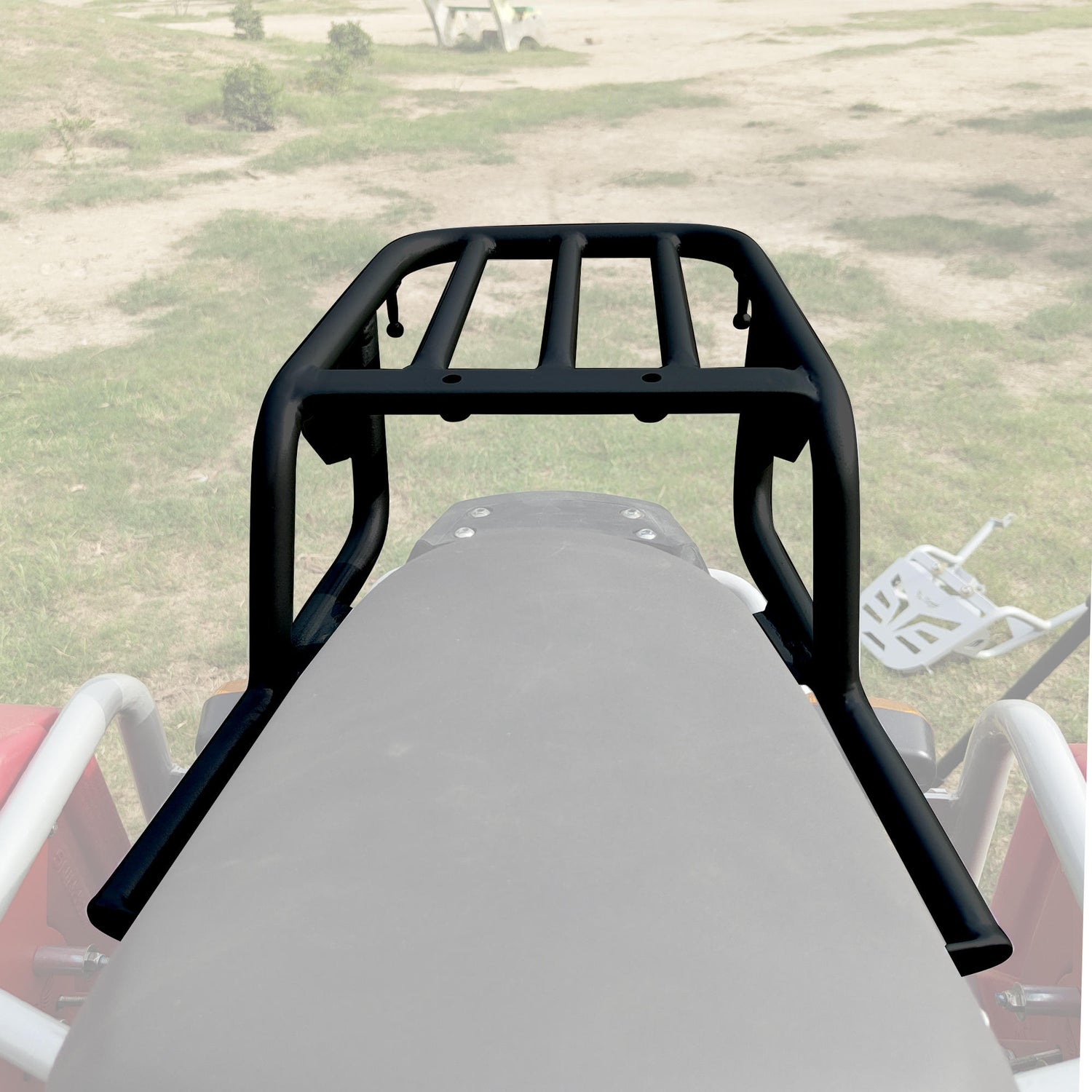 Extended Top Rack Carrier Without Plate for Royal Enfield Himalayan (Compatible with Pillion Seat Backrest) - Black