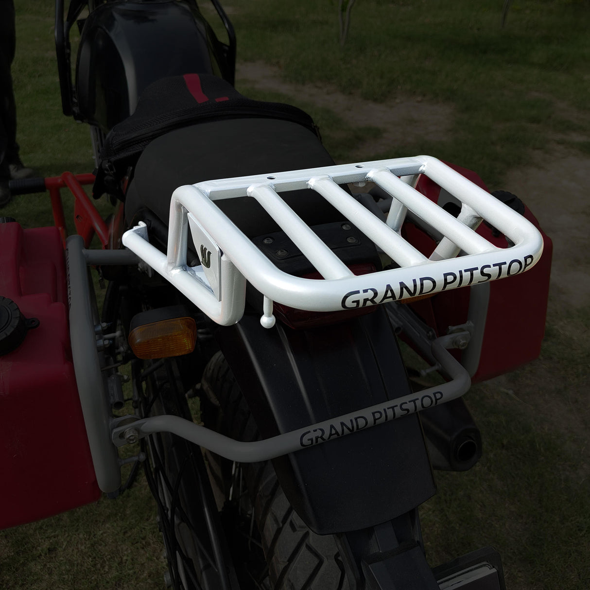 Extended Top Rack-Carrier Without Plate (compatible with Pillion Backrest) For Royal Enfield Himalayan - Silver