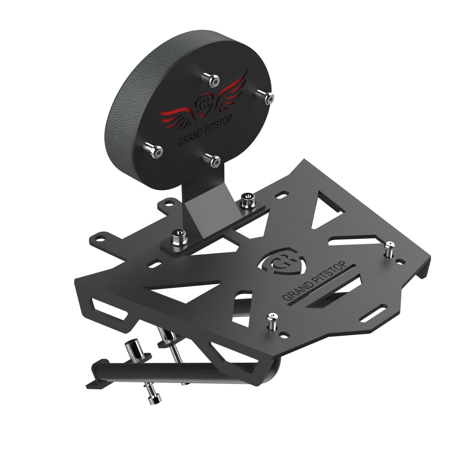 Extended Top Rack with Plate for TVS Apache 160/200 - Black