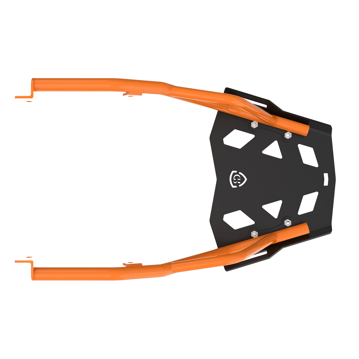 Aluminium Extended Top Rack with Plate for KTM DUKE 390/250 Gen 3 - Black/Orange