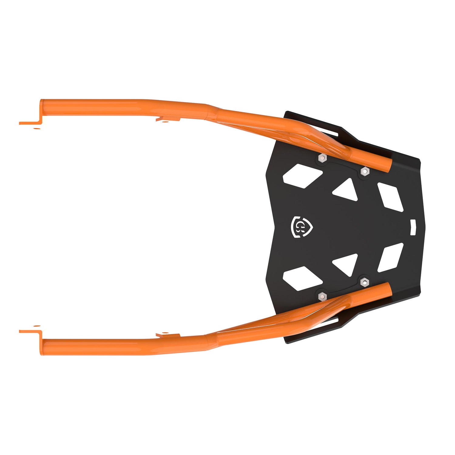 Aluminium Extended Top Rack with Plate for KTM DUKE 390/250 Gen 3 - Black/Orange