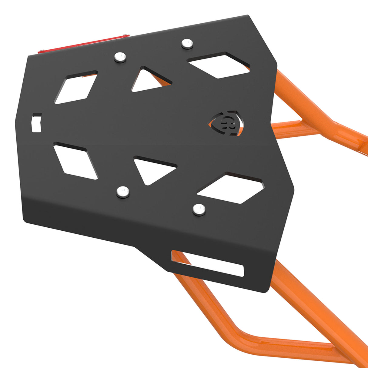 Aluminium Extended Top Rack with Plate for KTM DUKE 390/250 Gen 3 - Black/Orange