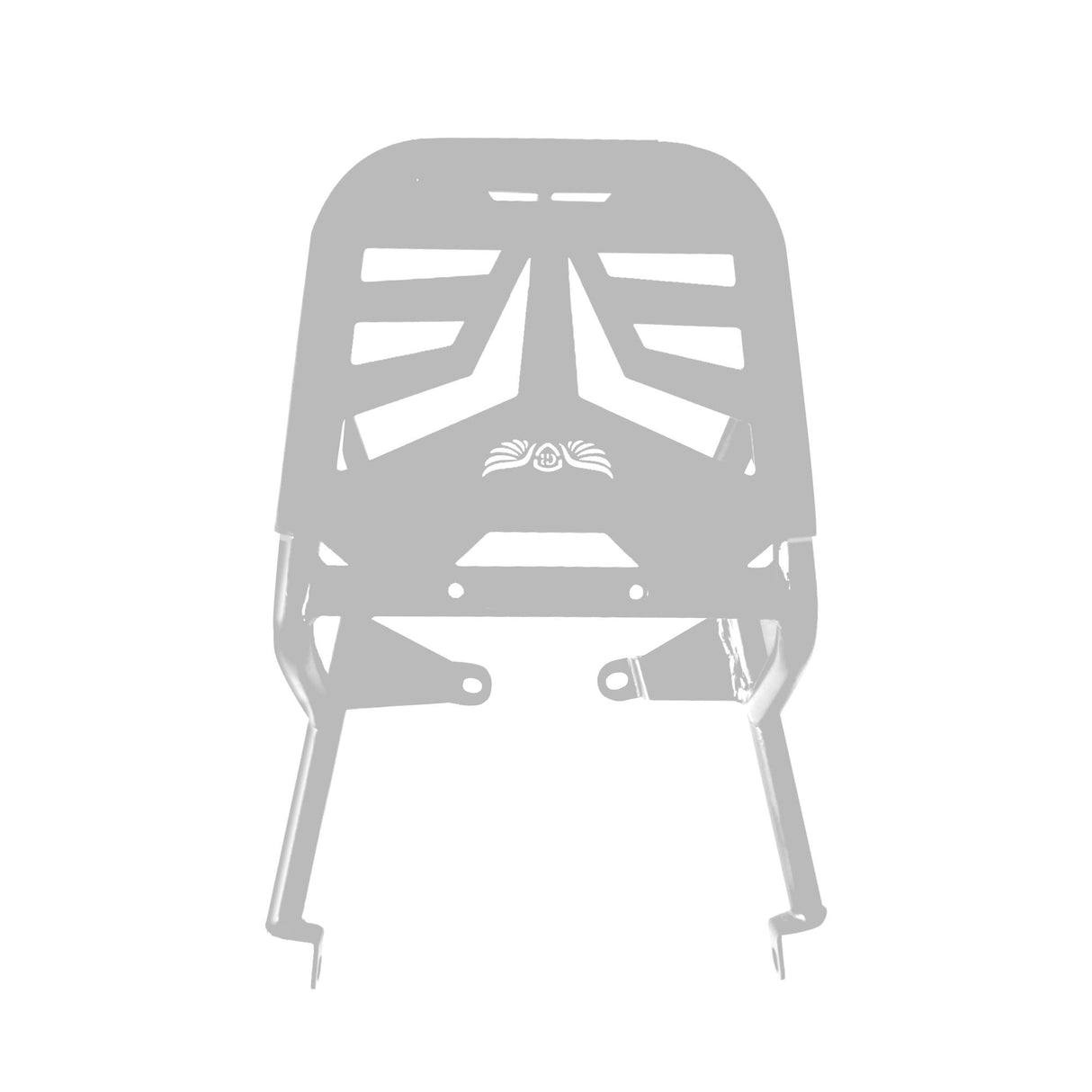 Extended Top Rack Carrier With Plate for Royal Enfield Himalayan (Compatible with Pillion Seat Backrest) - Silver