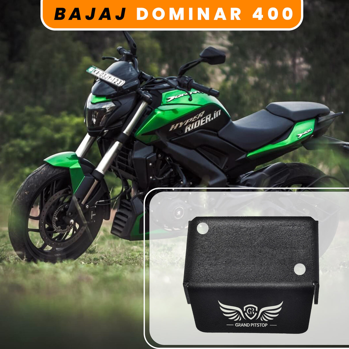 Front Fluid Reservoir Cap for Bajaj Dominar 400 - Black