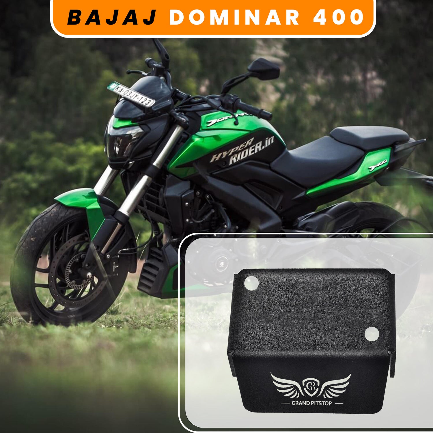 Front Fluid Reservoir Cap for Bajaj Dominar 400 - Black
