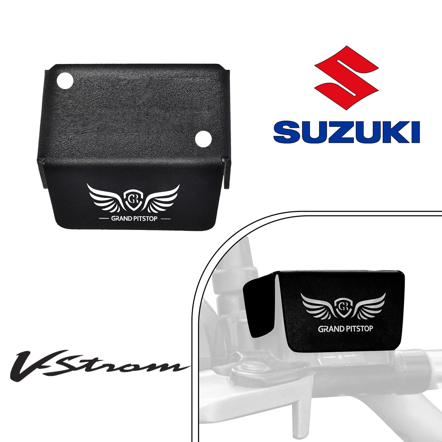 Front Fluid Reservoir Cap for Suzuki V-Strom - Black