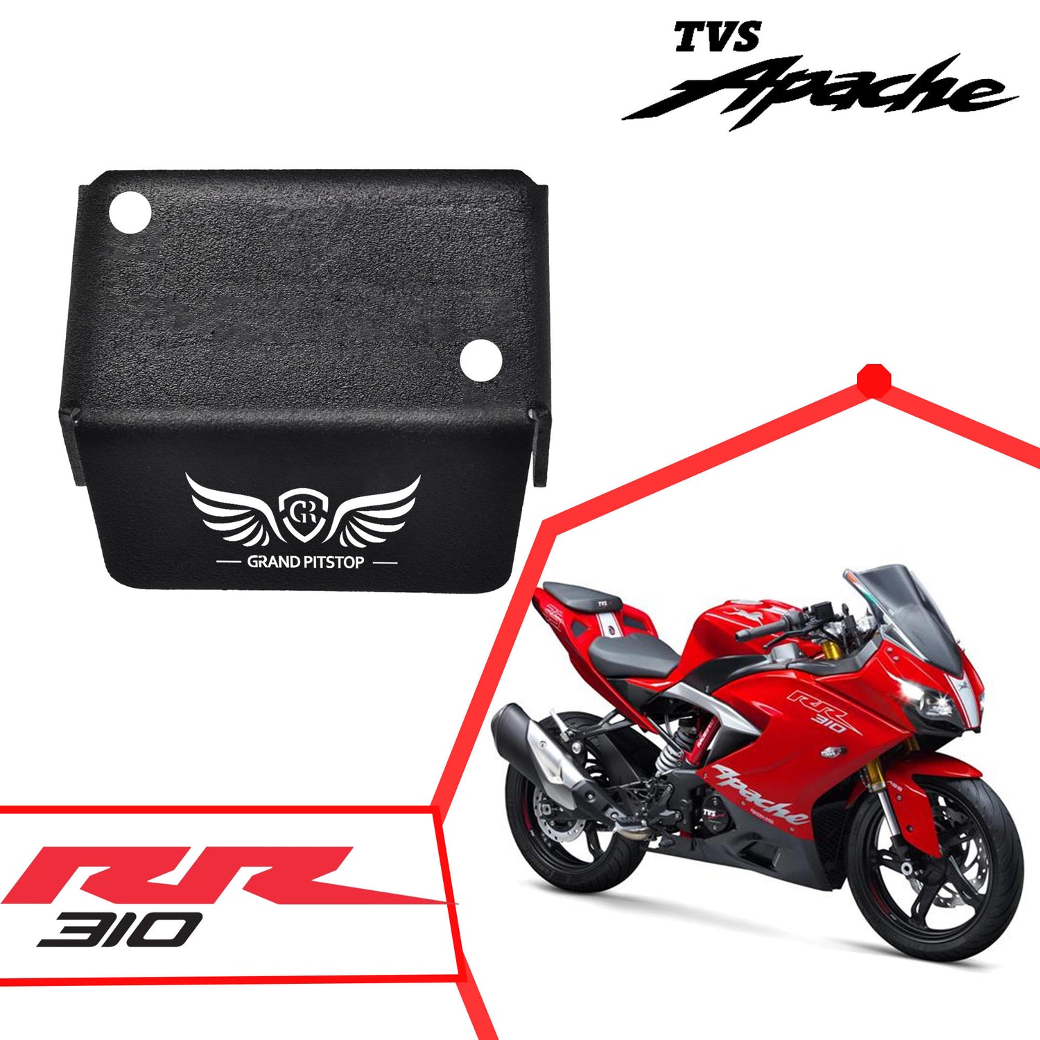 Front Fluid Reservoir Cap for TVS Apache RR 310 - Black