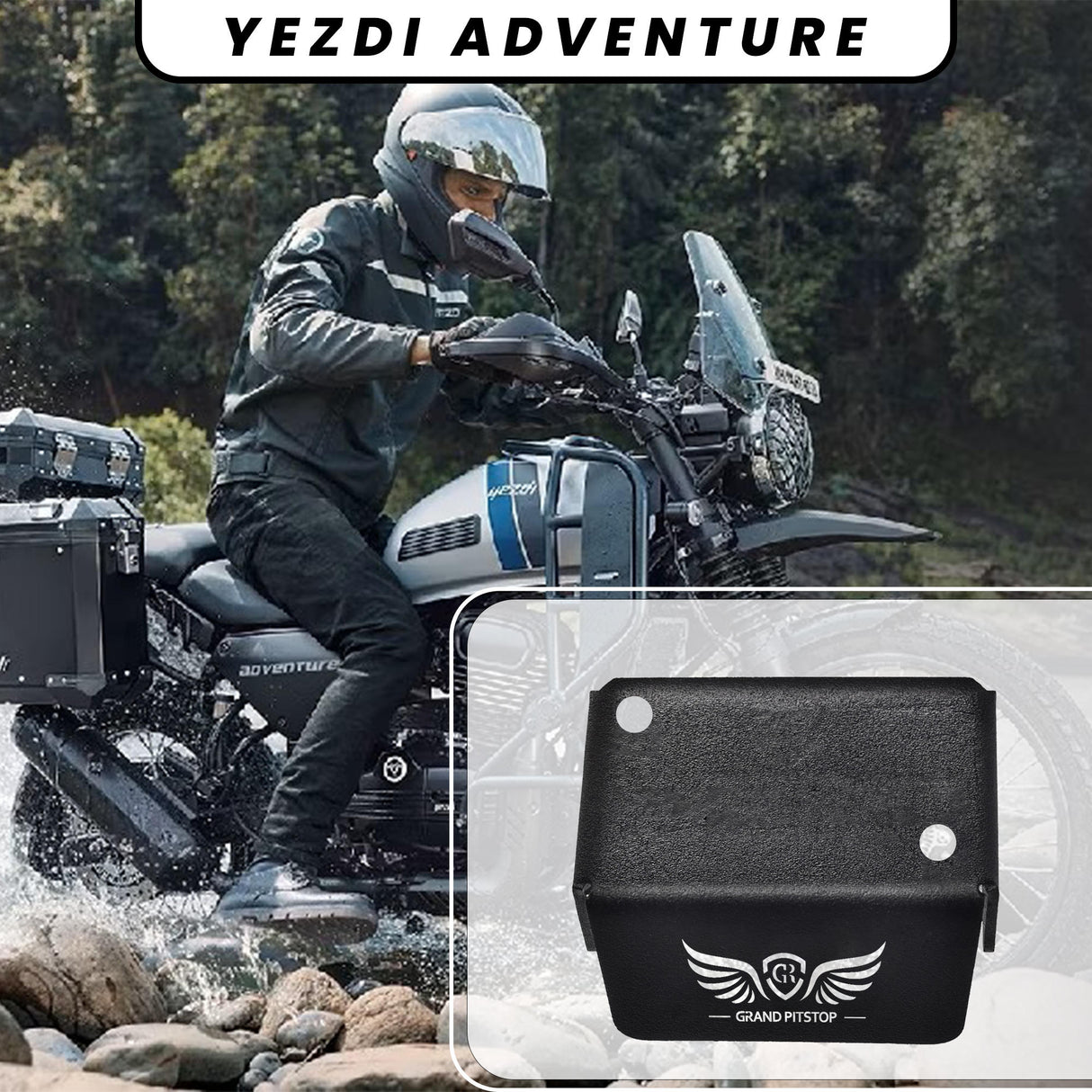 Front Fluid Reservoir Cap for Yezdi Adventure - Black