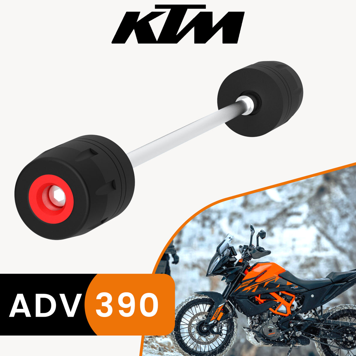 Front Fork Slider for KTM 390 Adventure - Black