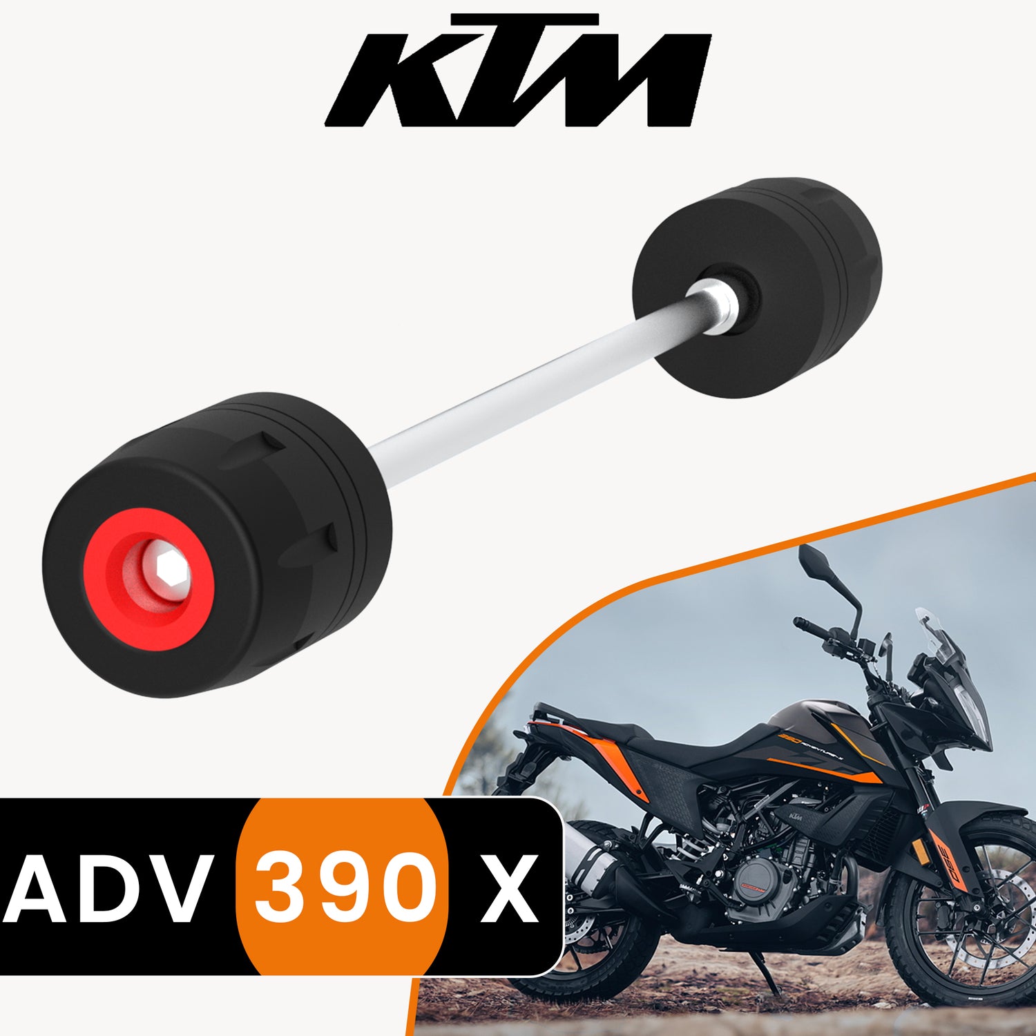 Front Fork Slider for KTM 390 Adventure X - Black