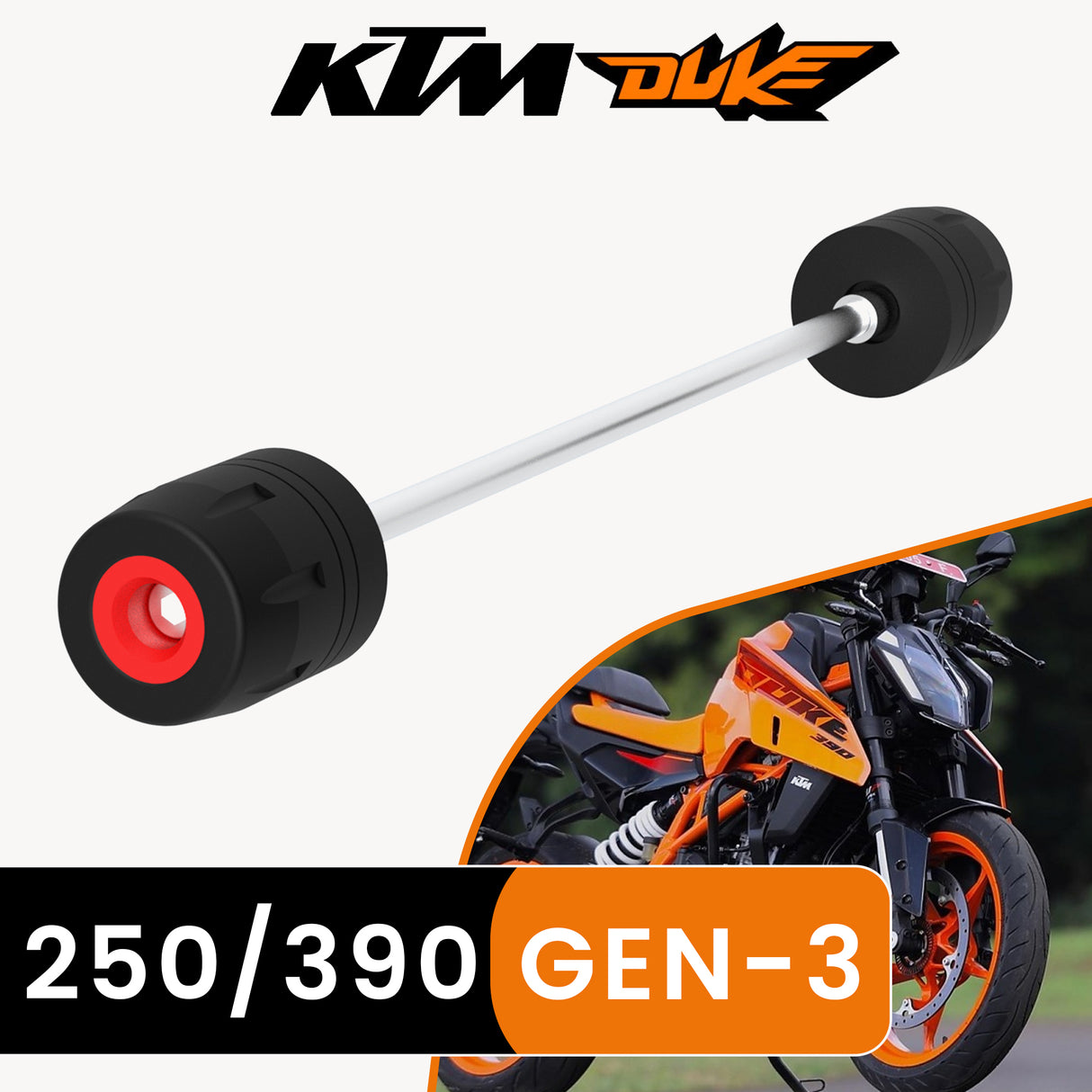 Front Fork Slider for KTM 250 Duke and 390 Duke Gen 3 - Black