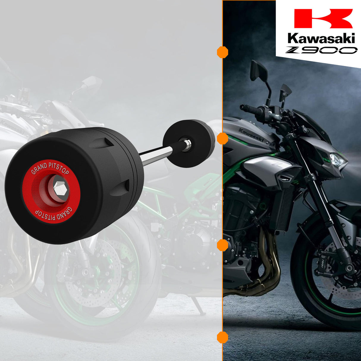 Front Fork Slider for Kawasaki Z900 - Black