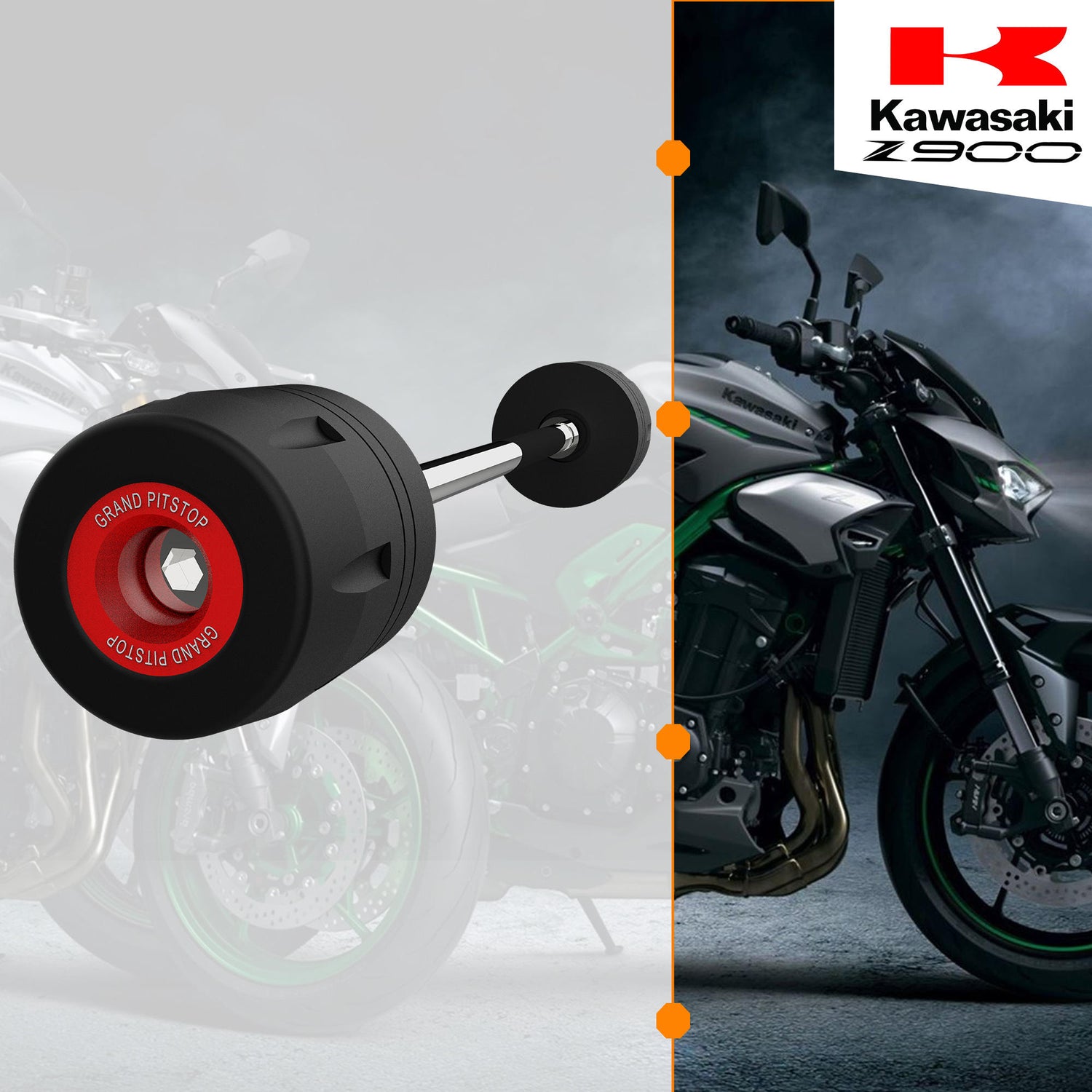 Front Fork Slider for Kawasaki Z900 - Black