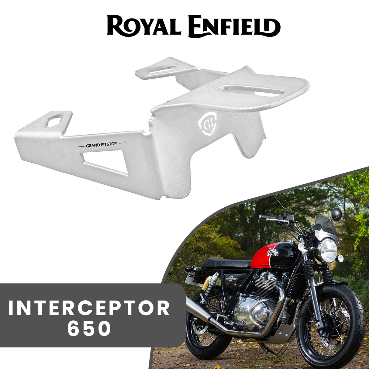 Fog Light Mount for Royal Enfield Interceptor - Silver