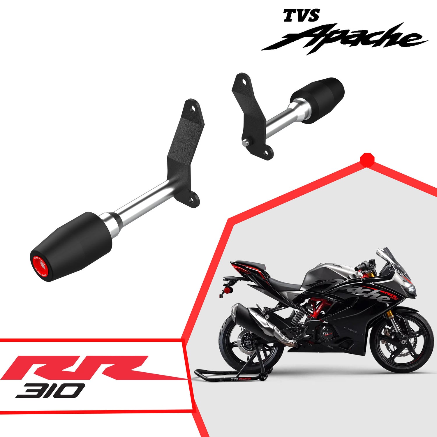 Frame Slider for TVS Apache RR 310 - Black