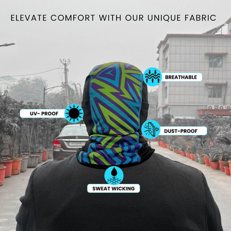 Face Mask for Bike, Ski, Cycling, Running, Hiking - Blue