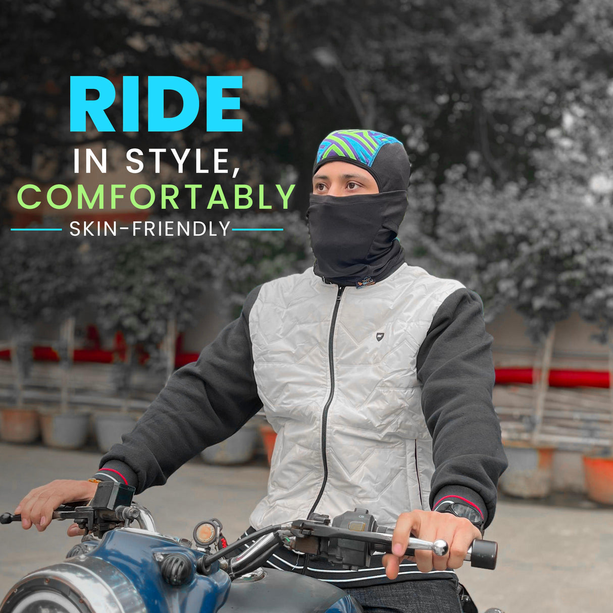 Face Mask for Bike, Ski, Cycling, Running, Hiking - Blue