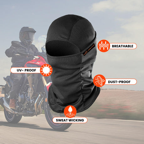 Face Mask for Bike, Ski, Cycling, Running, Hiking - Black