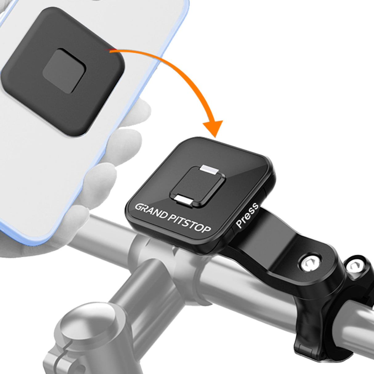Quick Lock GEN-1 with in-built MAGNETIC LOCK Technology Mobile Holder For Bike Handlebar