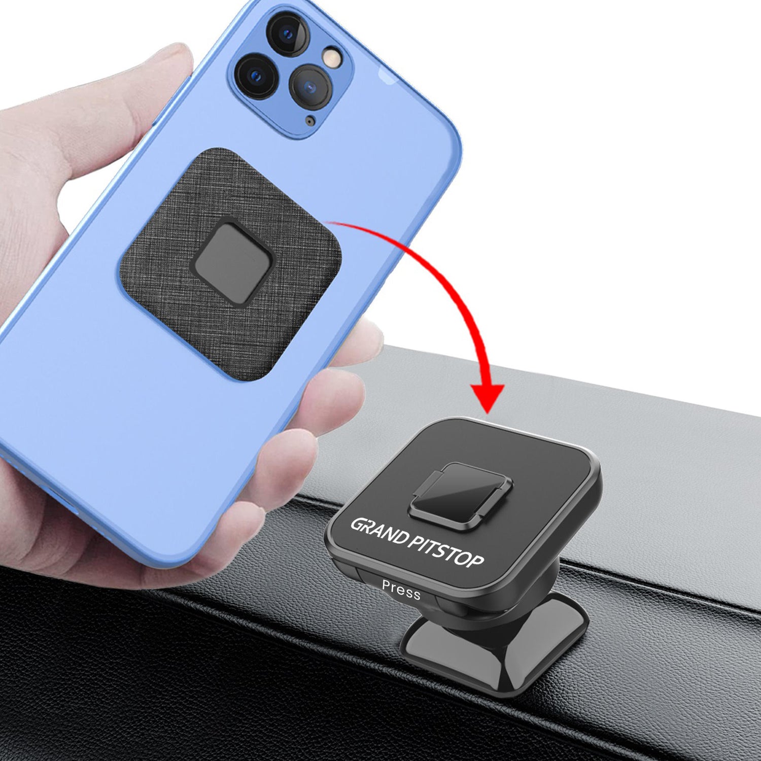 Quick Lock Mini GEN-1 with in-built MAGNETIC LOCK Technology Car Dashboard Mobile Holder