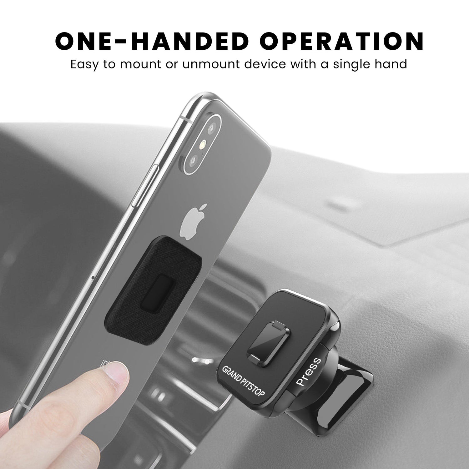 Quick Lock Mini GEN-1 with in-built MAGNETIC LOCK Technology Car Dashboard Mobile Holder