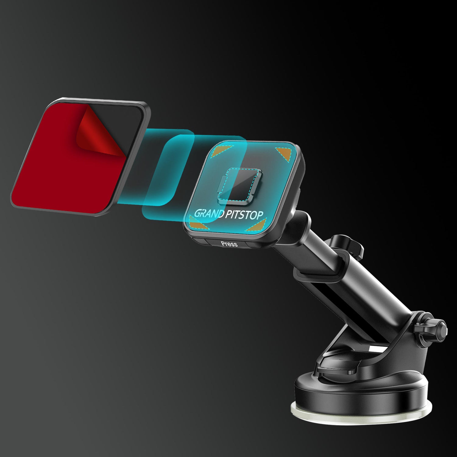 Quick Lock GEN-1 with in-built MAGNETIC LOCK Technology Car Dashboard Mobile Holder