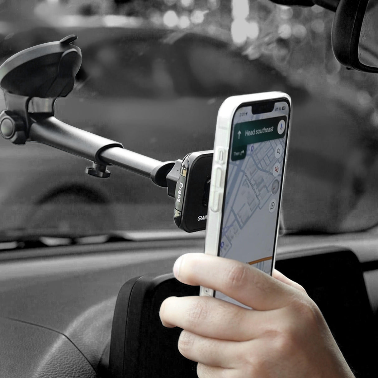 Quick Lock GEN-1 with in-built MAGNETIC LOCK Technology Car Dashboard Mobile Holder