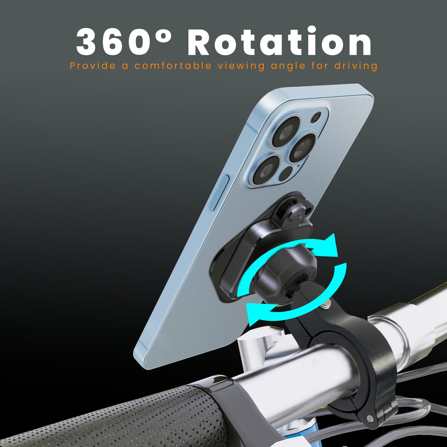 Quick Lock GEN-2 with in-built Ultra Mag-LOCK Technology Mobile Holder For Bike Handlebar