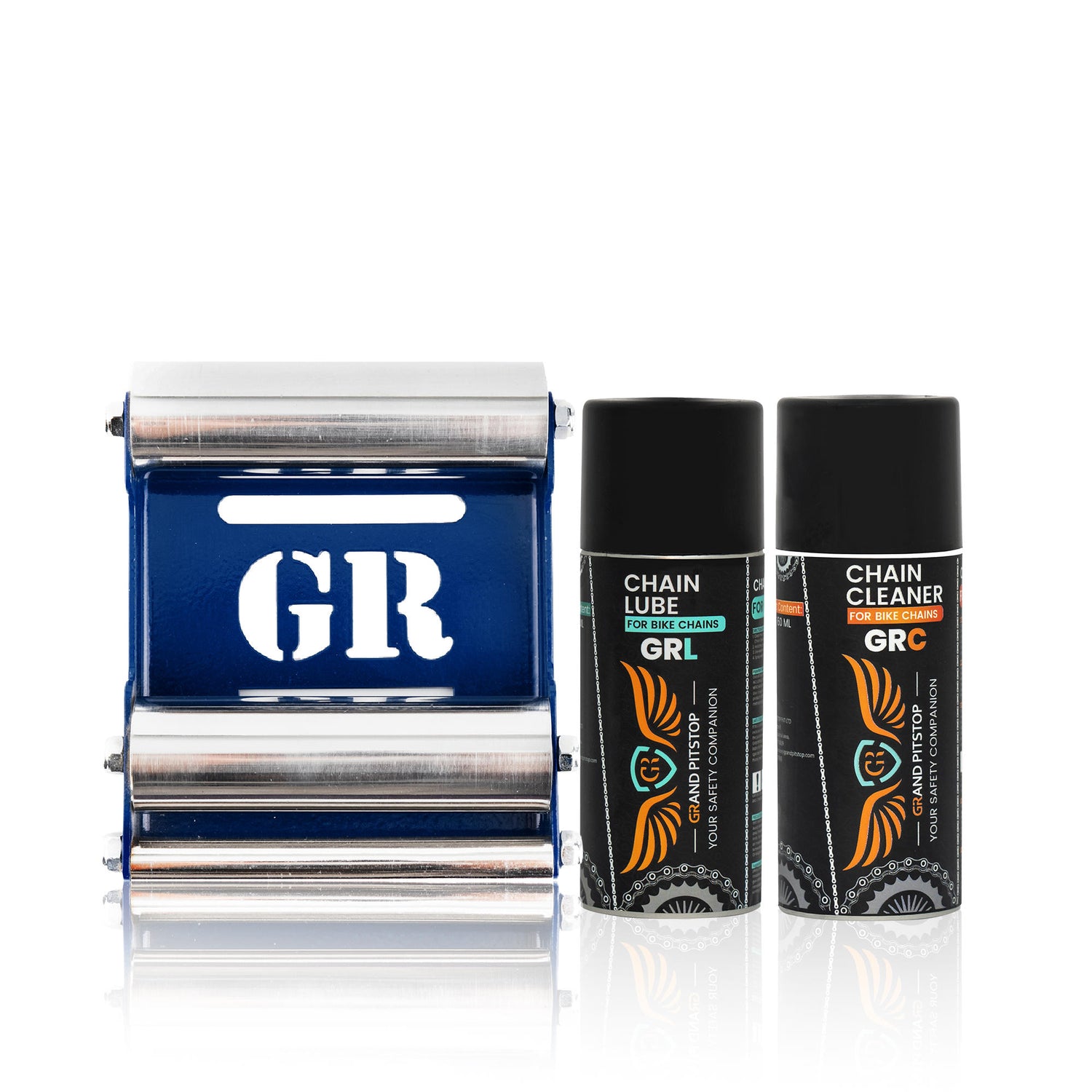 Combo of GR Chain Cleaner-160ml & GR Chain Lube-160ml & GRoller Small